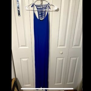 Blue long beautiful dress